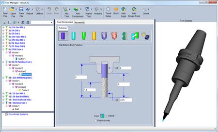 Gestionnaire d’outils dans VERICUT 7.4 a été repensé pour une utilisation plus simple et plus rapide pour les utilisateurs, grâce au nouveau design.